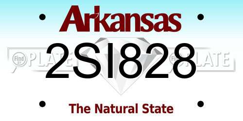2SI828 Arkansas License Plate