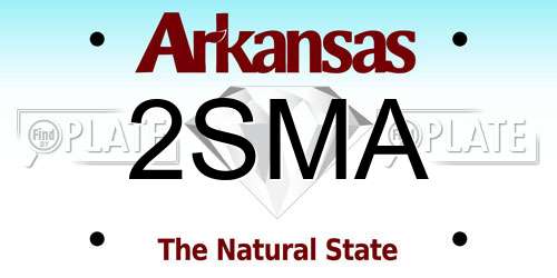 2SMA Arkansas License Plate