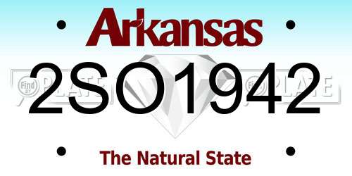 2SO1942 Arkansas License Plate