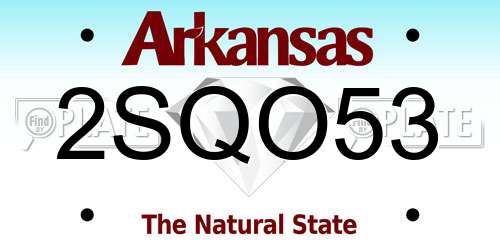 2SQO53 Arkansas License Plate