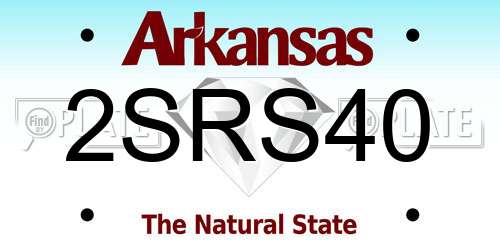 2SRS40 Arkansas License Plate