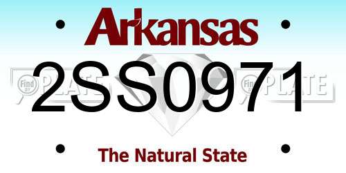 2SS0971 Arkansas License Plate