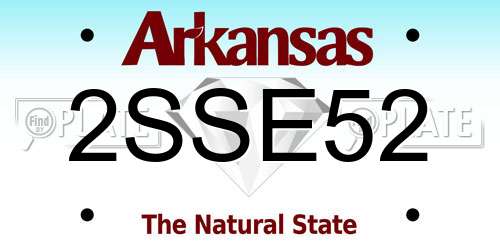 2SSE52 Arkansas License Plate