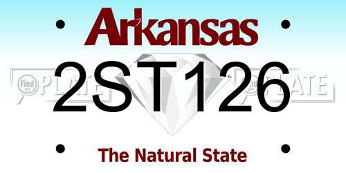 2ST126 Arkansas License Plate