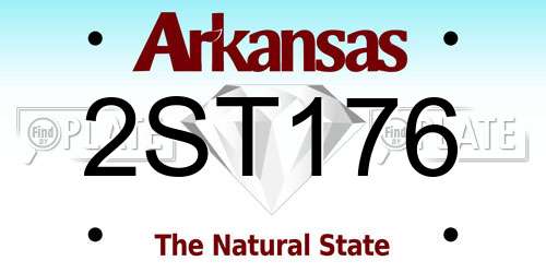 2ST176 Arkansas License Plate