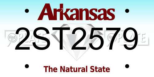 2ST2579 Arkansas License Plate
