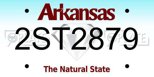 2ST2879 Arkansas License Plate