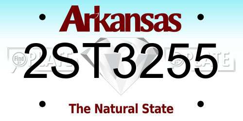 2ST3255 Arkansas License Plate
