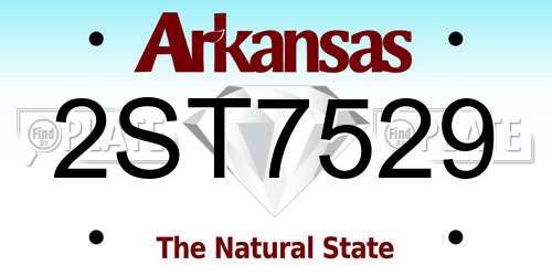 2ST7529 Arkansas License Plate