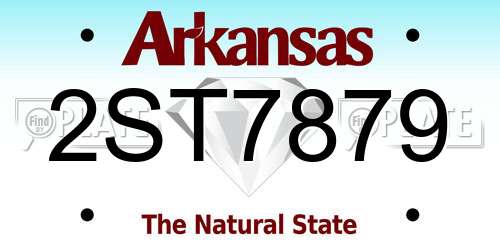 2ST7879 Arkansas License Plate