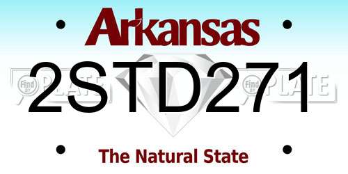 2STD271 Arkansas License Plate
