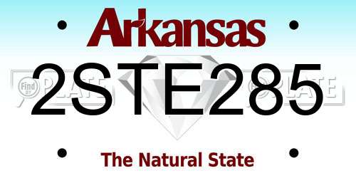 2STE285 Arkansas License Plate