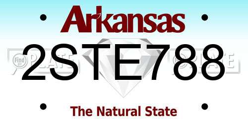 2STE788 Arkansas License Plate