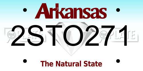 2STO271 Arkansas License Plate