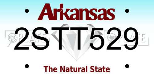 2STT529 Arkansas License Plate