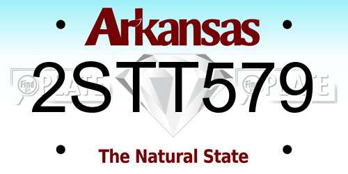 2STT579 Arkansas License Plate