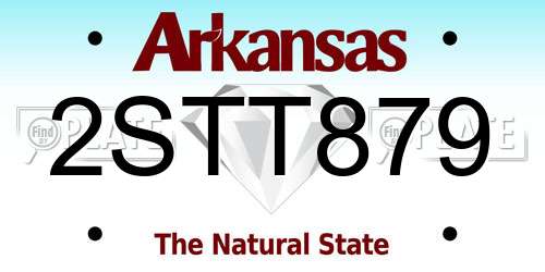 2STT879 Arkansas License Plate