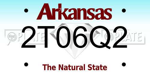 2T06Q2 Arkansas License Plate