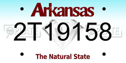 2T19158 Arkansas License Plate