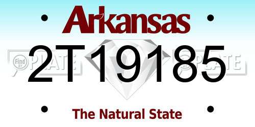2T19185 Arkansas License Plate