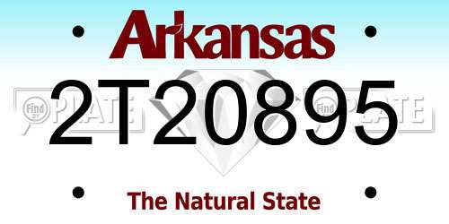2T20895 Arkansas License Plate