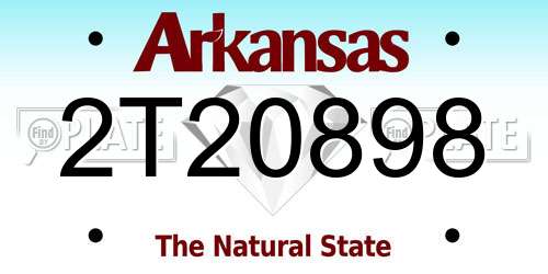 2T20898 Arkansas License Plate