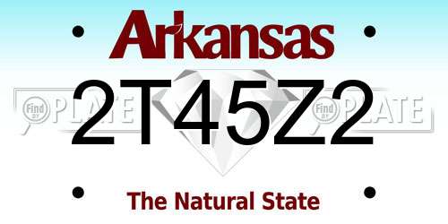 2T45Z2 Arkansas License Plate