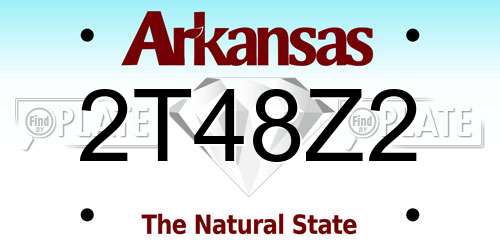 2T48Z2 Arkansas License Plate