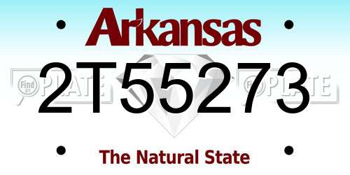 2T55273 Arkansas License Plate