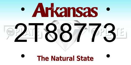 2T88773 Arkansas License Plate