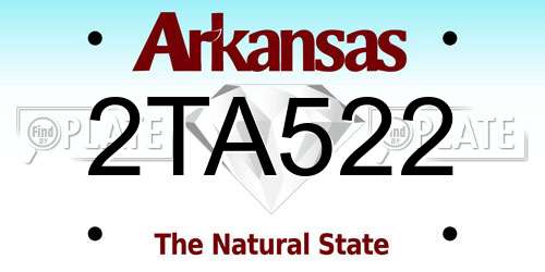 2TA522 Arkansas License Plate