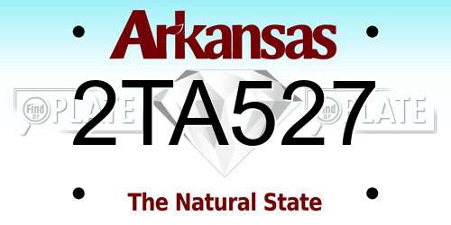 2TA527 Arkansas License Plate