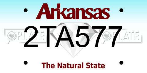 2TA577 Arkansas License Plate