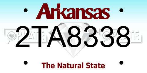 2TA8338 Arkansas License Plate