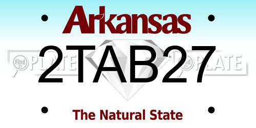 2TAB27 Arkansas License Plate