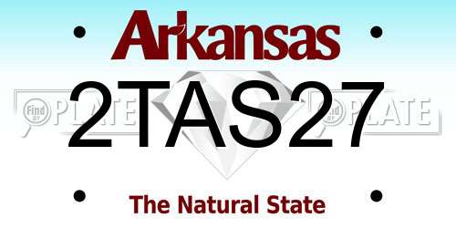 2TAS27 Arkansas License Plate