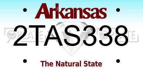 2TAS338 Arkansas License Plate