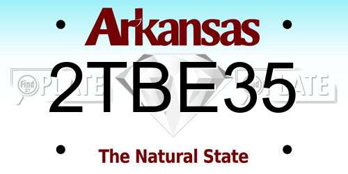 2TBE35 Arkansas License Plate