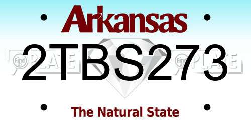 2TBS273 Arkansas License Plate