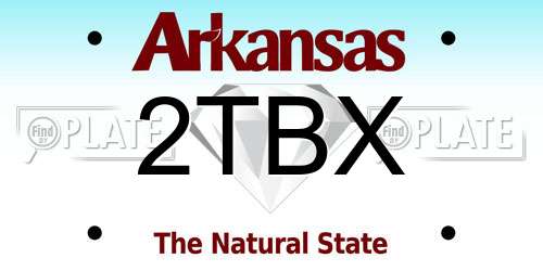 2TBX Arkansas License Plate
