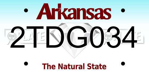 2TDG034 Arkansas License Plate