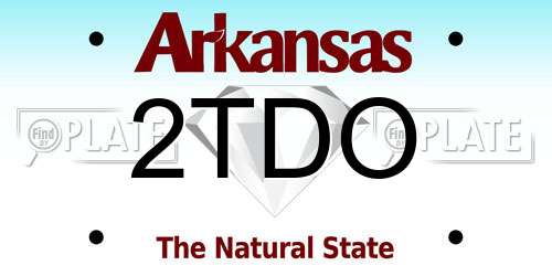 2TDO Arkansas License Plate