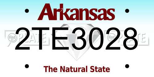 2TE3028 Arkansas License Plate