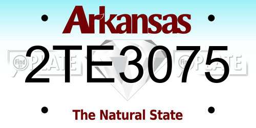 2TE3075 Arkansas License Plate