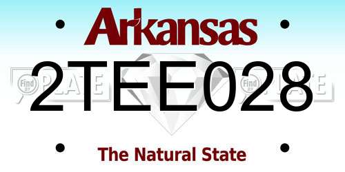 2TEE028 Arkansas License Plate