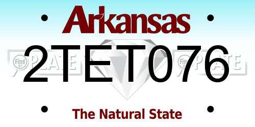 2TET076 Arkansas License Plate