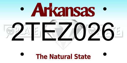 2TEZ026 Arkansas License Plate