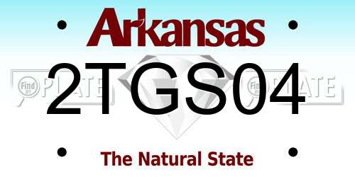 2TGS04 Arkansas License Plate