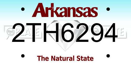 2TH6294 Arkansas License Plate