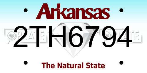 2TH6794 Arkansas License Plate